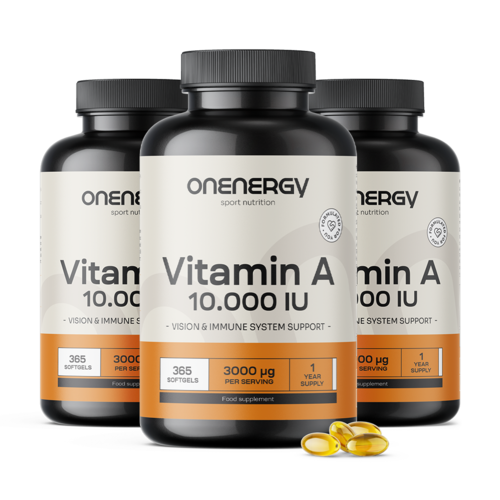 3x Vitamin A 10.000 i.e., skupaj 1095 mehkih kapsul