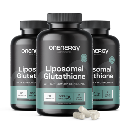 3x Liposomski glutation 500 mg, skupaj 180 kapsul
