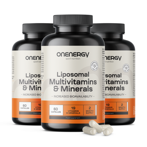 3x Liposomski multivitamini in minerali, skupaj 180 kapsul