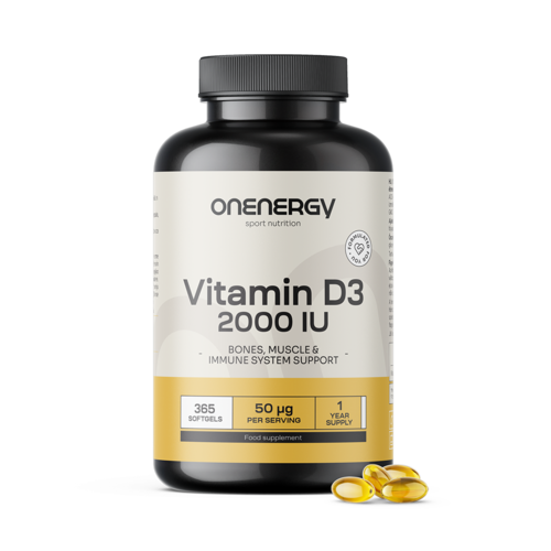 Vitamin D3 2000 i.e., 365 mehkih kapsul