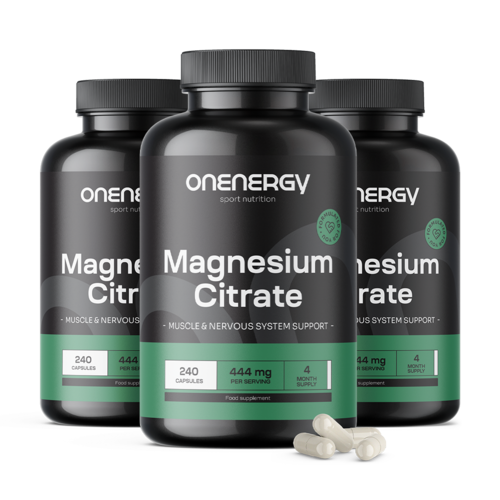 3x Magnezijev citrat 444 mg, skupaj 720 kapsul