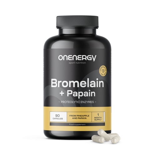 Bromelain + Papain, 90 kapsul