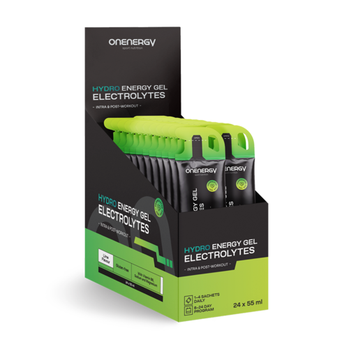 Hydro energijski gel z elektroliti – limeta, 24 x 55 ml