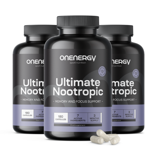 3x Ultimate Nootropic – kompleks za podporo kognitivnim funkcijam, skupaj 540 kapsul