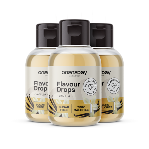 3x Flavour Drops kapljice s sladilom – vanilja, skupaj 150 ml