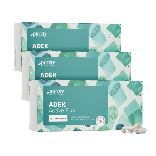 3x Vitamini ADEK Active Plus, skupaj 180 kapsul
