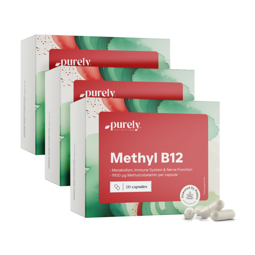 3x Vitamin B12 – metilkobalamin, skupaj 90 kapsul