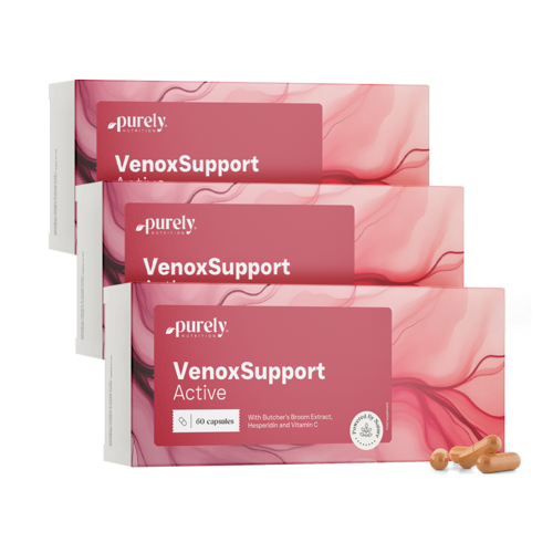 3x VenoxSupport Active – za utrujene in težke noge, skupaj 180 kapsul