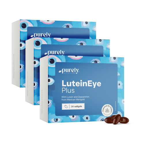 3x LuteinEye Plus – kompleks z luteinom in zeaksantinom, skupaj 90 mehkih kapsul