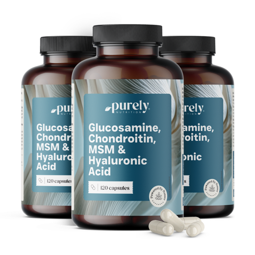 3x Glukozamin, hondroitin, MSM in hialuronska kislina, skupaj 360 kapsul