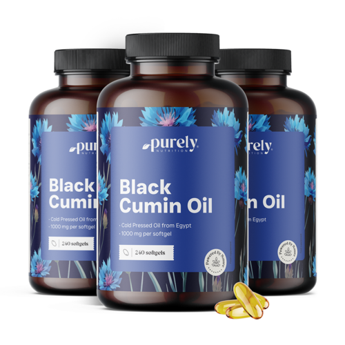3x Olje črne kumine 1000 mg, skupaj 720 mehkih kapsul