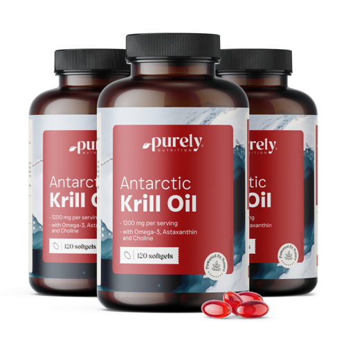 3x Krilovo olje 1200 mg, skupaj 360 mehkih kapsul