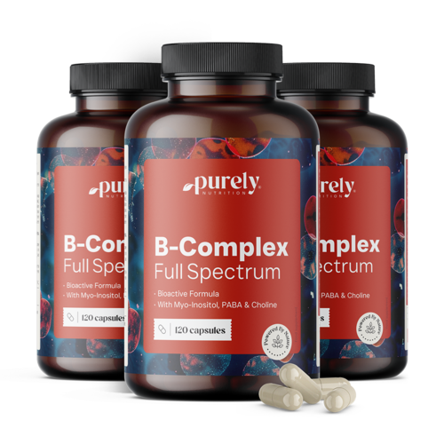 3x B-kompleks – celoten spekter vitaminov B, skupaj 360 kapsul