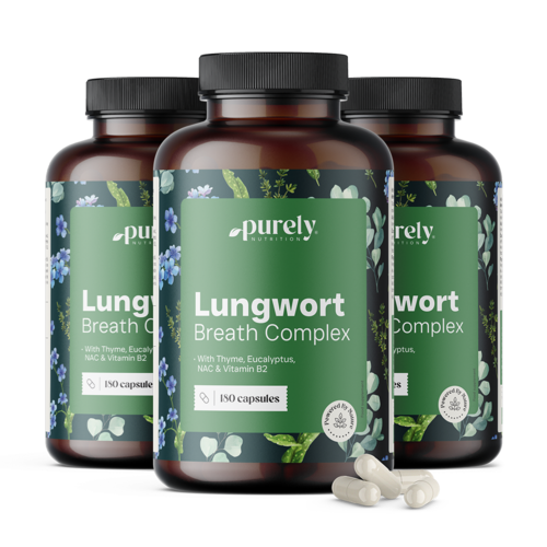 3x Lungwort Breath Complex – pljučnik s timijanom in evkaliptusom, skupaj 540 kapsul