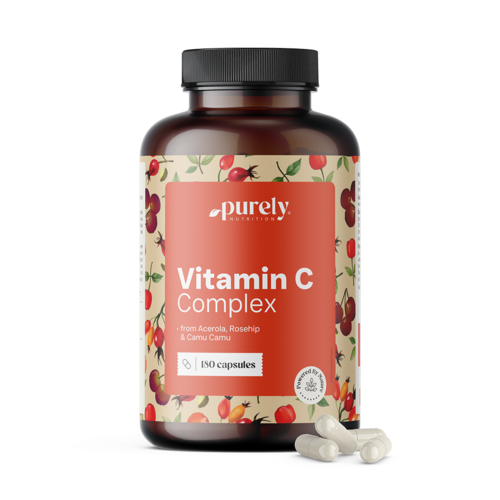 Vitamin C kompleks – iz acerole, šipka in camu camu-ja, 180 kapsul