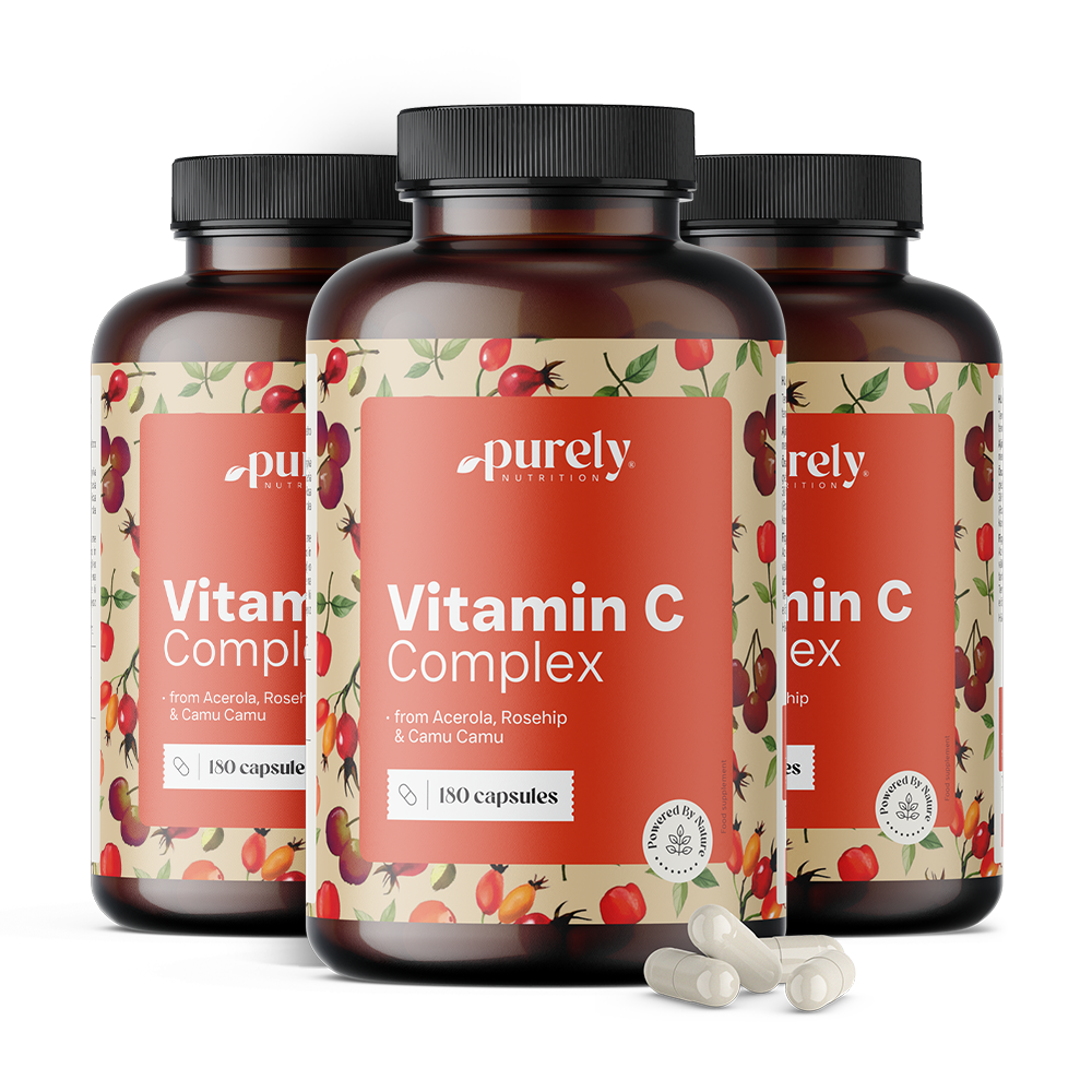 3x Vitamin C kompleks – iz acerole, šipka in camu camu-ja Vitamin C kompleks
