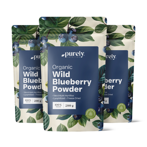 3x BIO Divje borovnice v prahu, skupaj 600 g