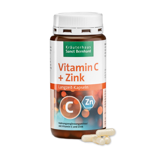 Vitamin C + Cink (s počasnim sproščanjem), 180 kapsul