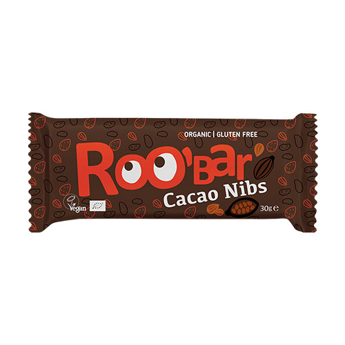 BIO Roobar veganska ploščica – kakavova zrna