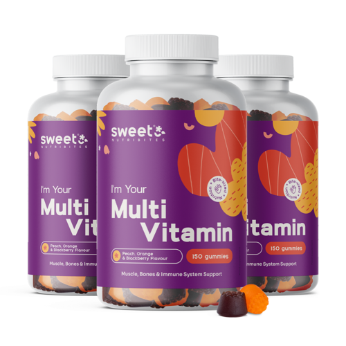 3x Multivitamini, skupaj 450 gumi bonbonov