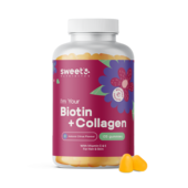 Biotin + kolagen – gumiji za lase, kožo in nohte, 135 gumi bonbonov