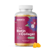 Biotin + kolagen – gumiji za lase, kožo in nohte, 135 gumi bonbonov