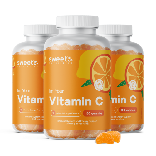 3x Vitamin C 240 mg, skupaj 450 gumi bonbonov