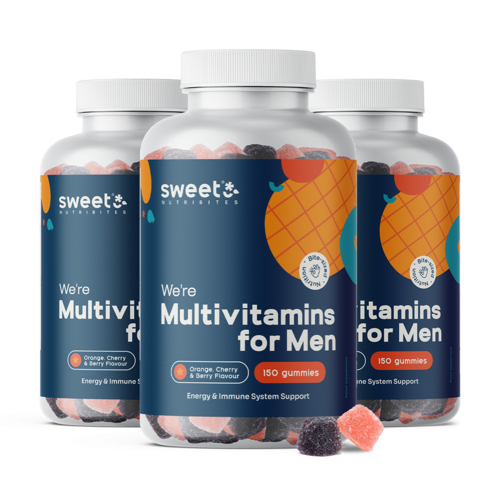 3x Multivitamini za moške, skupaj 450 gumi bonbonov