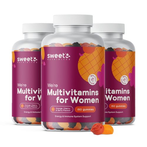 3x Multivitamini za ženske, skupaj 450 gumi bonbonov