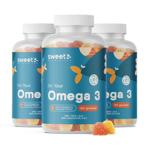 3x Omega-3, skupaj 360 gumi bonbonov