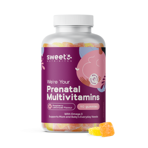 Prenatalni multivitamini + omega-3, 90 gumi bonbonov
