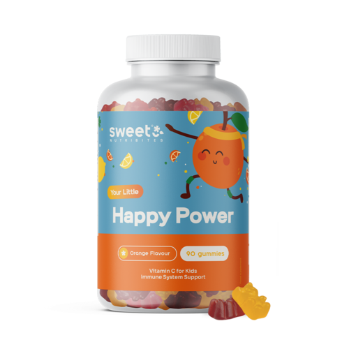 Happy Power – gumiji za otroke z vitaminom C, 90 gumi bonbonov