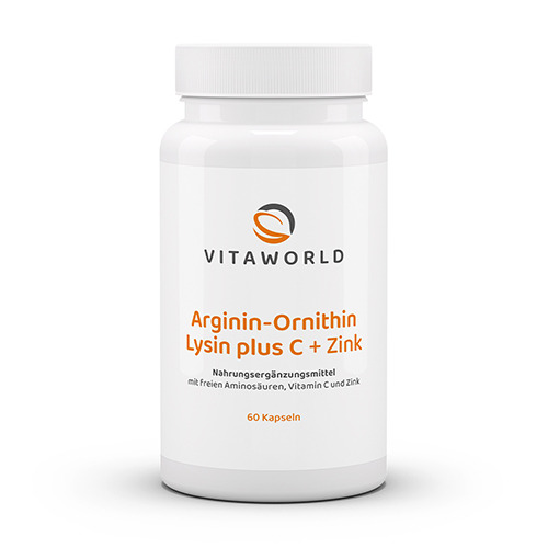 Arginin + ornitin + lizin z vitaminom C in cinkom